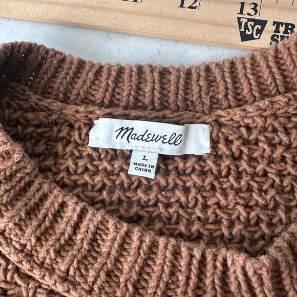 Madewell Knit V-neck Brown Sweater Womens Size Large - Picture 9 of 12